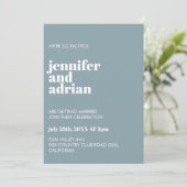 ミニマル結婚式招待状 招待状 (スタンド正面)