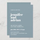 ミニマル結婚式招待状 招待状 (正面/裏面)