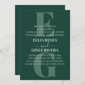 ミニマル結婚式招待状 招待状 (正面/裏面)