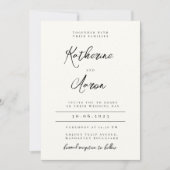 ミニマル結婚式招待状 招待状 (正面)