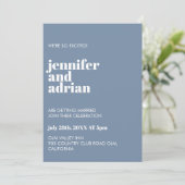 ミニマル結婚式招待状 招待状 (スタンド正面)