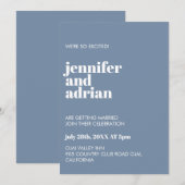 ミニマル結婚式招待状 招待状 (正面/裏面)