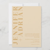 ミニマル結婚式招待状 招待状 (裏面)