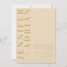 ミニマル結婚式招待状