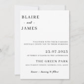 ミニマル結婚式招待状 招待状 (正面)