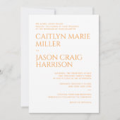 ミニマル結婚式招待状 招待状 (正面)