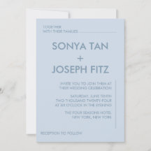 ミニマル結婚式招待状