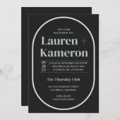 ミニマル結婚式招待状 招待状 (正面/裏面)