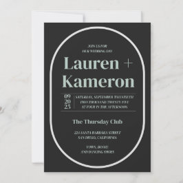 ミニマル結婚式招待状 招待状