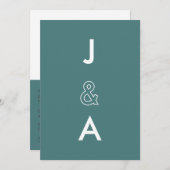 ミニマル結婚式招待状 招待状 (正面/裏面)