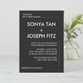 ミニマル結婚式招待状 招待状 (スタンド正面)