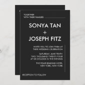 ミニマル結婚式招待状 招待状 (正面/裏面)