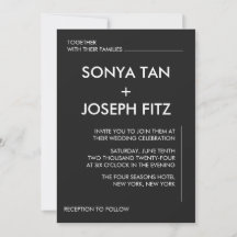 ミニマル結婚式招待状