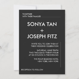 ミニマル結婚式招待状 招待状