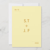 ミニマル結婚式招待状 招待状 (裏面)