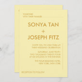 ミニマル結婚式招待状 招待状 (正面/裏面)