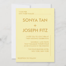 ミニマル結婚式招待状