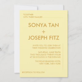 ミニマル結婚式招待状 招待状