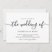 ミニマル結婚式招待状 招待状 (正面)