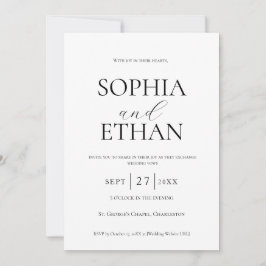 ミニマル結婚式招待状 招待状