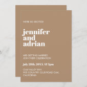 ミニマル結婚式招待状 招待状 (正面/裏面)