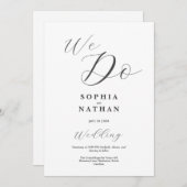 ミニマル結婚式招待状 招待状 (正面/裏面)