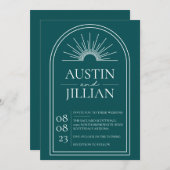 ミニマル結婚式招待状 招待状 (正面/裏面)