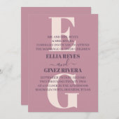 ミニマル結婚式招待状 招待状 (正面/裏面)