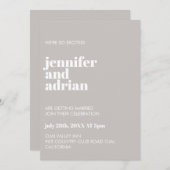 ミニマル結婚式招待状 招待状 (正面/裏面)