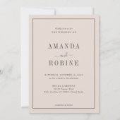 ミニマル結婚式招待状 招待状 (裏面)