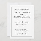 ミニマル結婚式招待状 招待状 (正面)