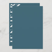 ミニマル結婚式招待状 招待状 (正面/裏面)