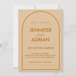 ミニマル結婚式招待状 招待状