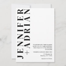 ミニマル結婚式招待状