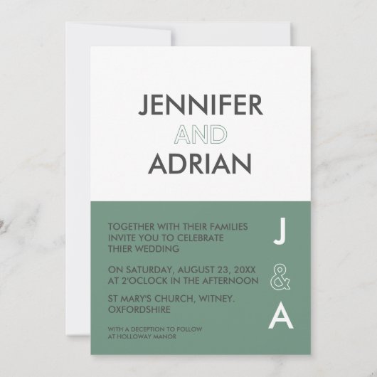 ミニマル結婚式招待状 招待状 (裏面)