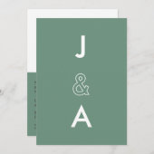 ミニマル結婚式招待状 招待状 (正面/裏面)