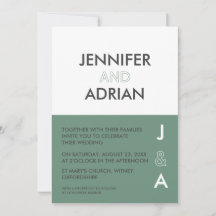 ミニマル結婚式招待状
