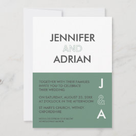 ミニマル結婚式招待状 招待状