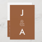 ミニマル結婚式招待状 招待状 (正面/裏面)