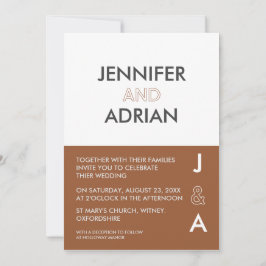 ミニマル結婚式招待状 招待状