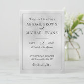 ミニマル結婚式招待状 招待状 (スタンド正面)