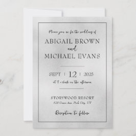 ミニマル結婚式招待状 招待状