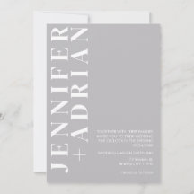 ミニマル結婚式招待状