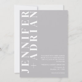 ミニマル結婚式招待状 招待状