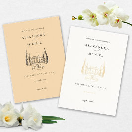 ミニマル結婚式招待状 招待状