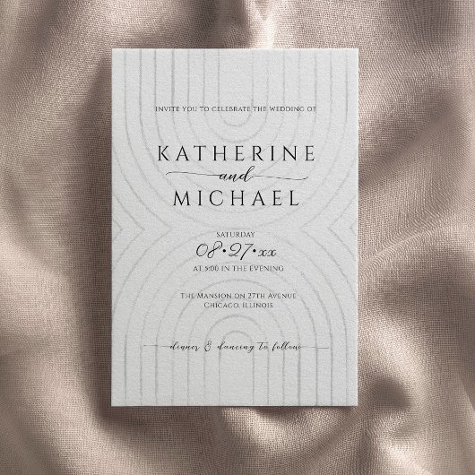 ミニマル結婚式招待状 招待状