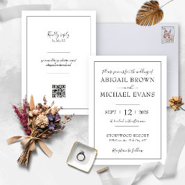 ミニマル結婚式招待状 招待状