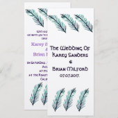 ミニマル結婚式招待状 招待状 (正面/裏面)