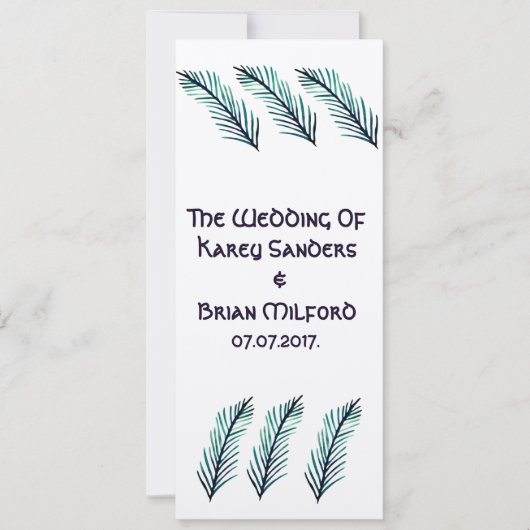 ミニマル結婚式招待状 招待状 (正面)