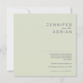 ミニマル結婚式招待状 招待状